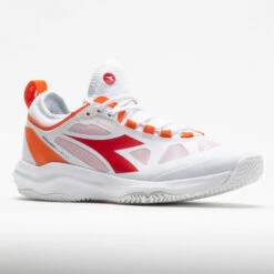 Diadora Speed Blushield Fly Clay Women's White/Fiery Red -Footwear Sale 116606 5