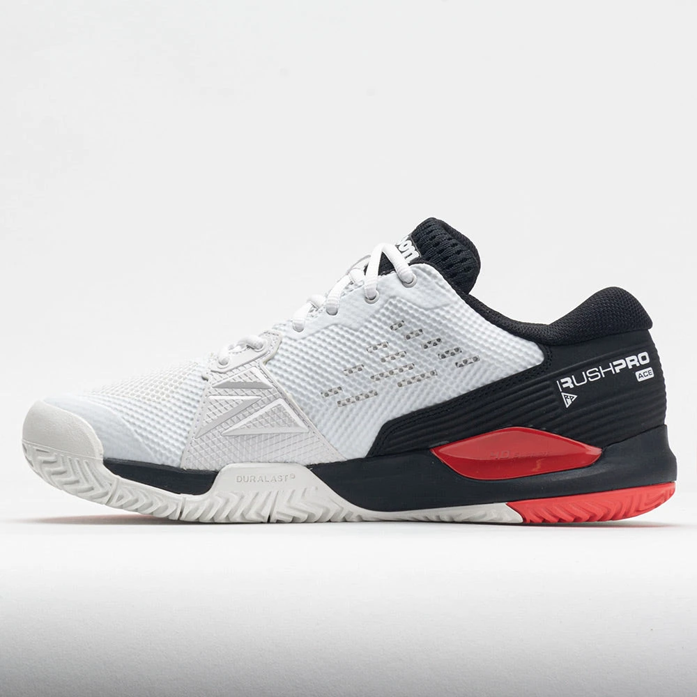Wilson Rush Pro Ace Men's White/Black/Poppy Red 4 Wilson Rush Pro Ace Men's White/Black/Poppy Red - Image 2