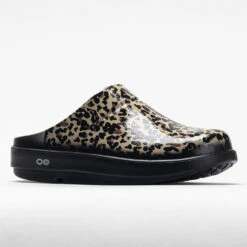 OOFOS OOcloog Limited Women's Black Leopard -Footwear Sale 631219 5